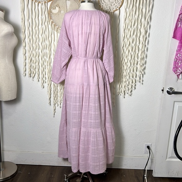 L*Space NWT Lilac Napali Button Down Maxi Dress Oversized Size Small - Picture 10 of 16